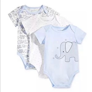 First Impressions Baby 3-Pk. Elephant Bodysuits